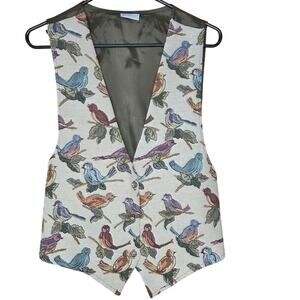 Vintage 90s Backroad Blues tapestry vest size medium cottagecore